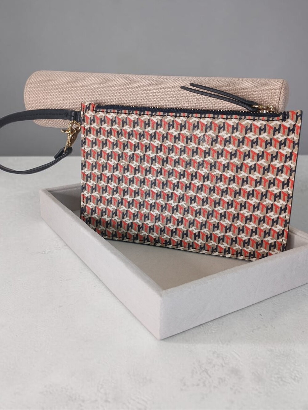 Tommy Hilfiger Monogram Wristlet Wallet Women's Coin Purse